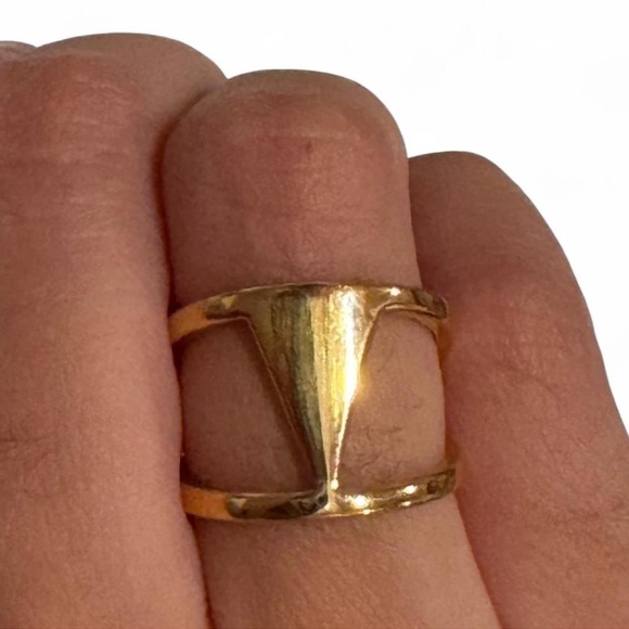 Gold Plated Triangle Ring - Picture 4 of 4